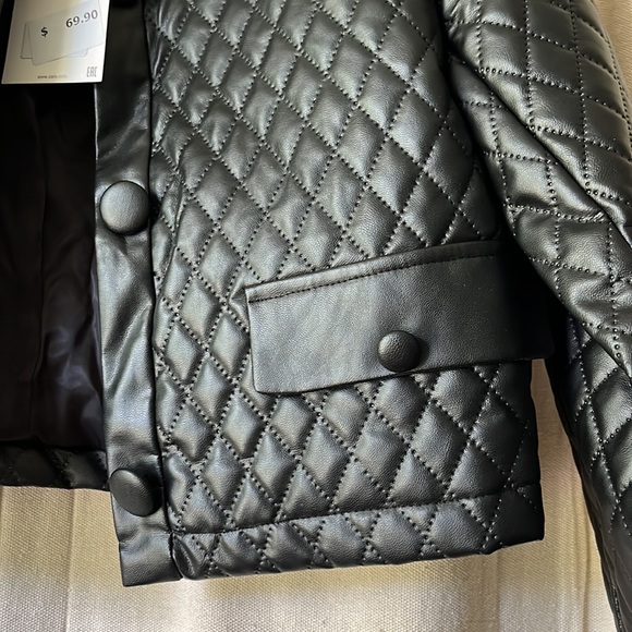 Zara Quilted Faux Leather Jacket NWT size small - Picture 5 of 11